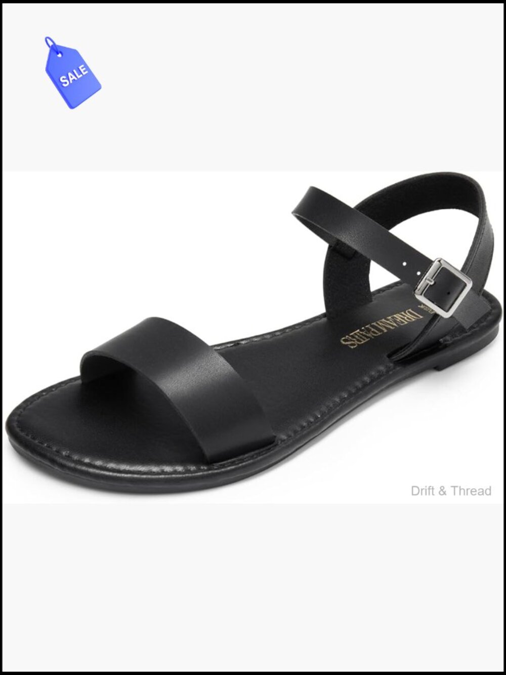 Ankle Strap Flat Sandals Summer Dressy Slide Sandals